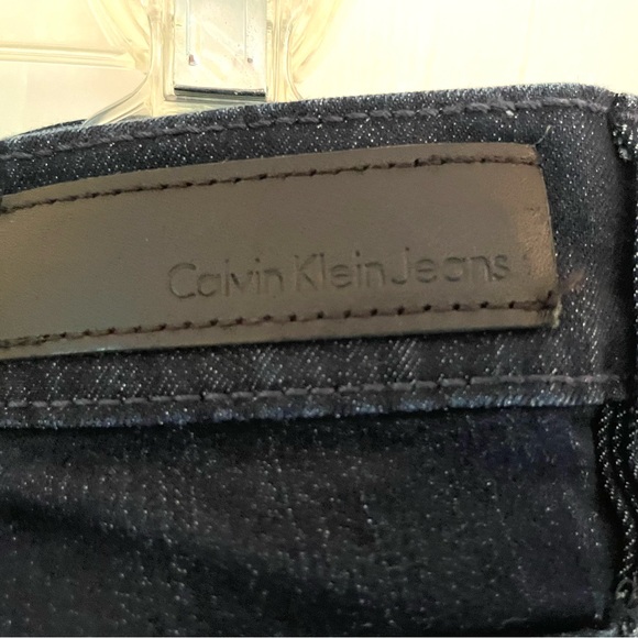 CALVIN KLEIN Jeans Women’s Straight Size 12 Dark Denim Blue - Picture 5 of 12